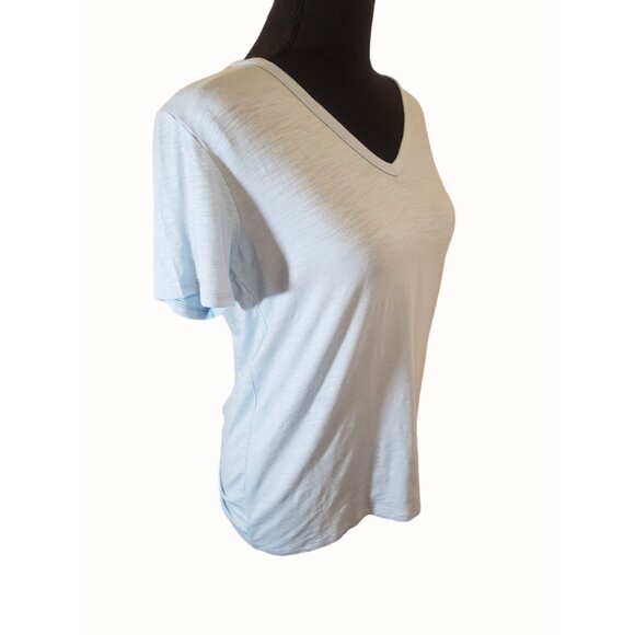 tasc Performance St. Charles V-Neck Bamboo T-Shirt Cool Blue Short Sleeve Small - Picture 4 of 6